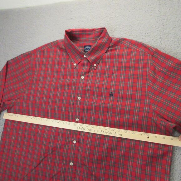 Brooks Brothers Mens Button Down‎ Shirt size 1XB Big Tart Plaid Stewart Supima - Picture 7 of 9